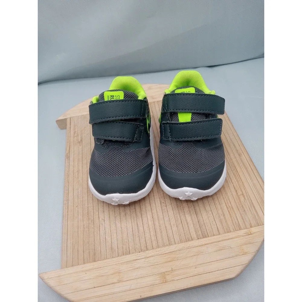 Nike AT1803-004 Star Runner 2 TDV Sneakers Toddler Shoes Grey Green Size 4C‎